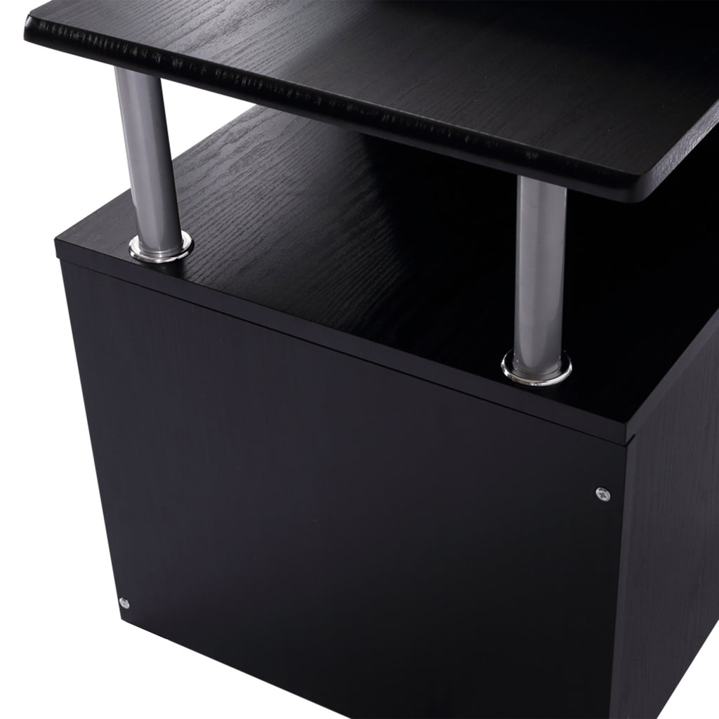 Luxe Parc enclos modulable pour Chien 8 Panneaux Porte verrouillable Acier époxy Noir