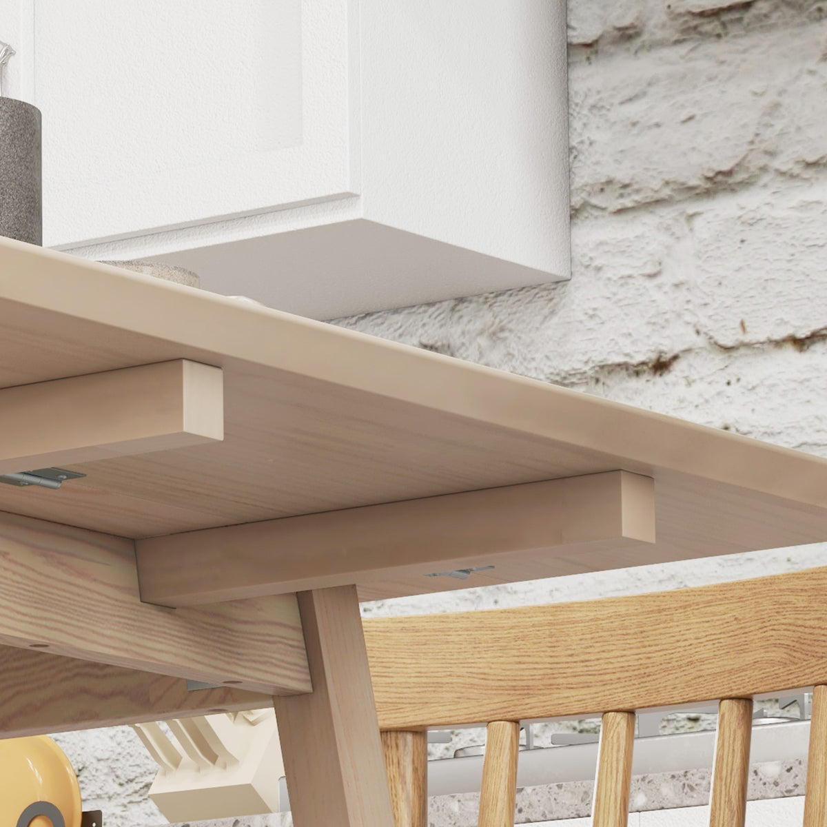 Table de cuisine pliable table à manger pliante avec plateau rabattable en bois pour 2 à 4 personnes bois naturel