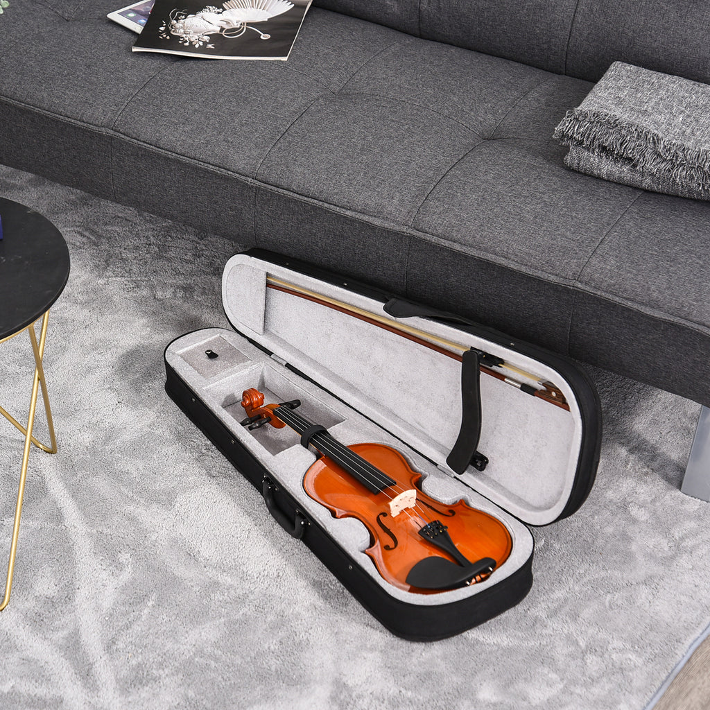 Violon 4/4 pleine grandeur avec étui, accordeur, épaulière, archet, colophane, cordes rechange et chiffon