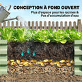 Carré Potager de Jardin Rectangulaire, Tôle d'Acier Ondulée, 120 x 60 x 30,5 cm, Vert