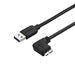 Star Tech Slim Micro USB 3.0 Cable - M/M - Right-Angle Micro-USB - 0.5m (20in)