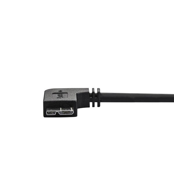 Star Tech Slim Micro USB 3.0 Cable - M/M - Right-Angle Micro-USB - 0.5m (20in)