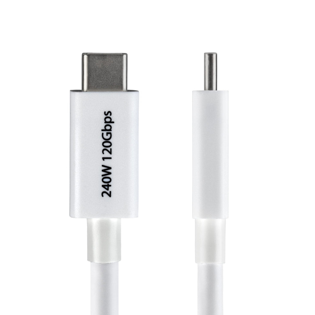 Star Tech 3ft (1m) Thunderbolt 5 Cable, 80Gbps/Up to 120Gbps, 240W PD, 8K 60Hz, Certified Thunderbolt Cable, Compatible w/Thunderbolt 4/USB4/USB-C - White