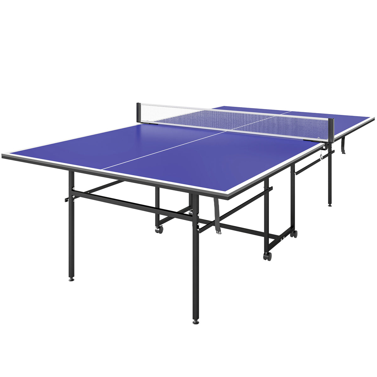 Table de tennis de table ping-pong pliable compacte 4 roulettes pour intérieur 274L x 152,5l x 75,5H cm