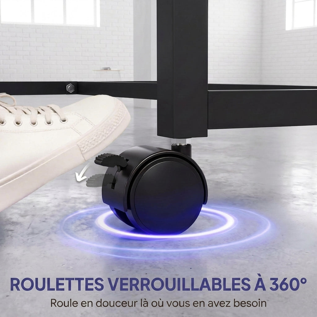 Table de tennis de table ping-pong pliable compacte 4 roulettes pour intérieur 274L x 152,5l x 75,5H cm