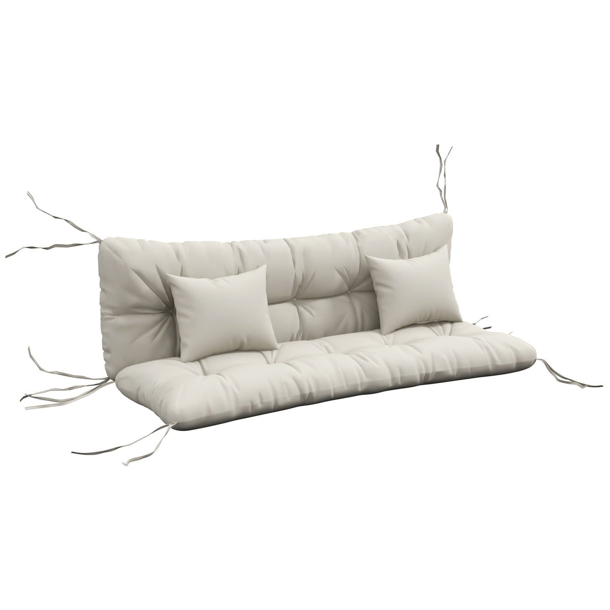 Ensemble de 4 coussins d'extérieur pour balancelle de jardin, 1 coussin d'assise coussins de dossier et 2 oreillers