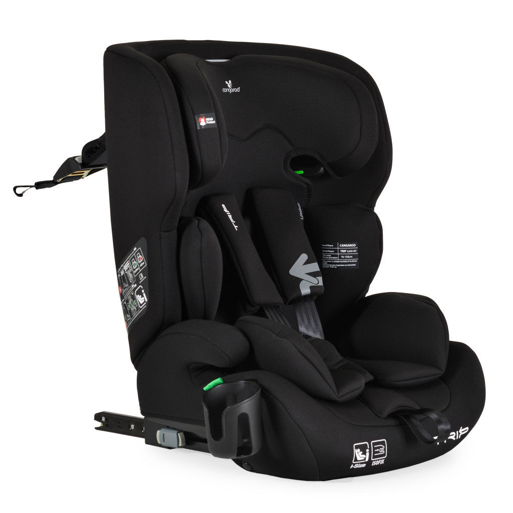 Cangaroo Trip I-Size gyerekülés (76-150 cm) - Fekete