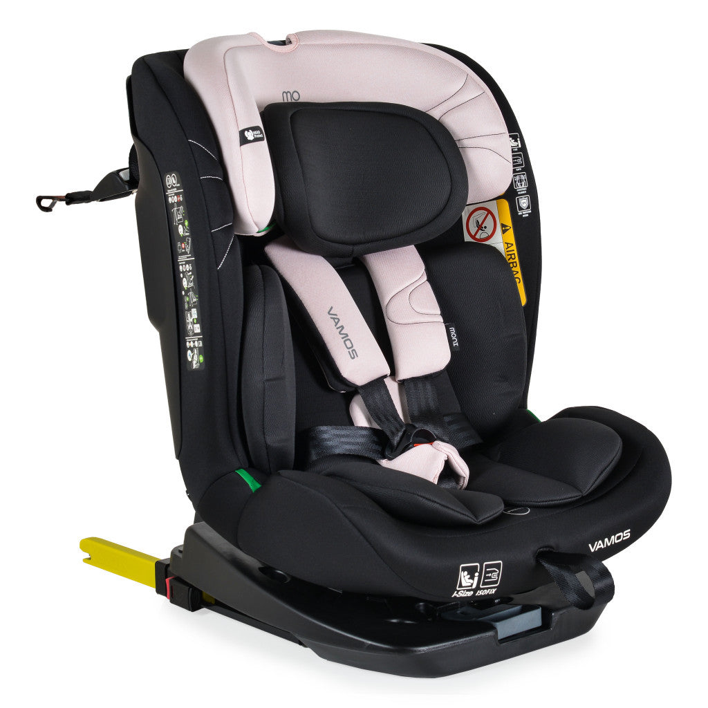 Moni Vamos I-Size 360°-ban forgatható ISOFIX gyermekülés 40-150 cm - Rózsaszín