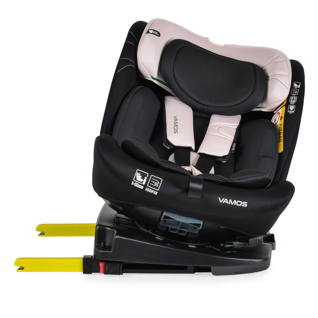 Moni Vamos I-Size 360°-ban forgatható ISOFIX gyermekülés 40-150 cm - Rózsaszín