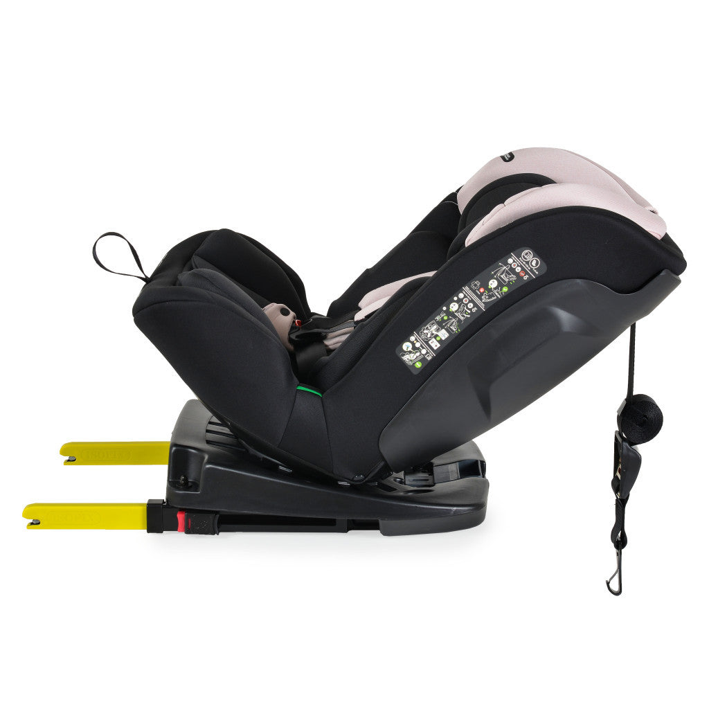 Moni Vamos I-Size 360°-ban forgatható ISOFIX gyermekülés 40-150 cm - Rózsaszín