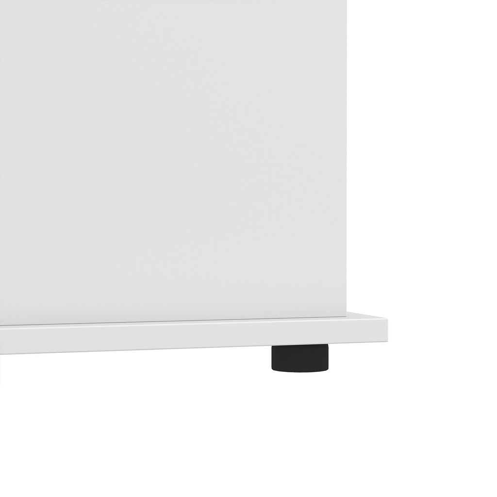 Coffre de Rangement, Banc de Rangement avec Couvercle Rabattable et Charnières de Sécurité, 80 x 40 x 45 cm, Blanc