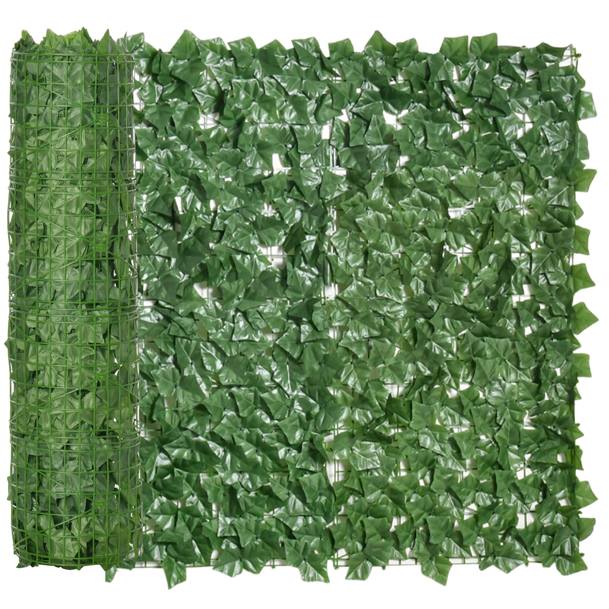 Haie Artificielle Brise-Vue décoration Rouleau 3L x 1H m Feuillage réaliste Anti-UV Vert