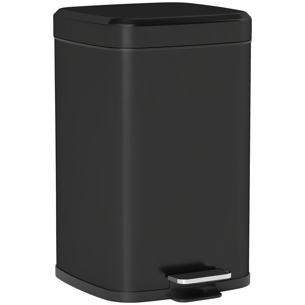 Poubelle de Cuisine 20L avec Couvercle à Fermeture Douce et Pédale, Seau Intérieur Amovible, 28L x 35l x 45H cm, Noir