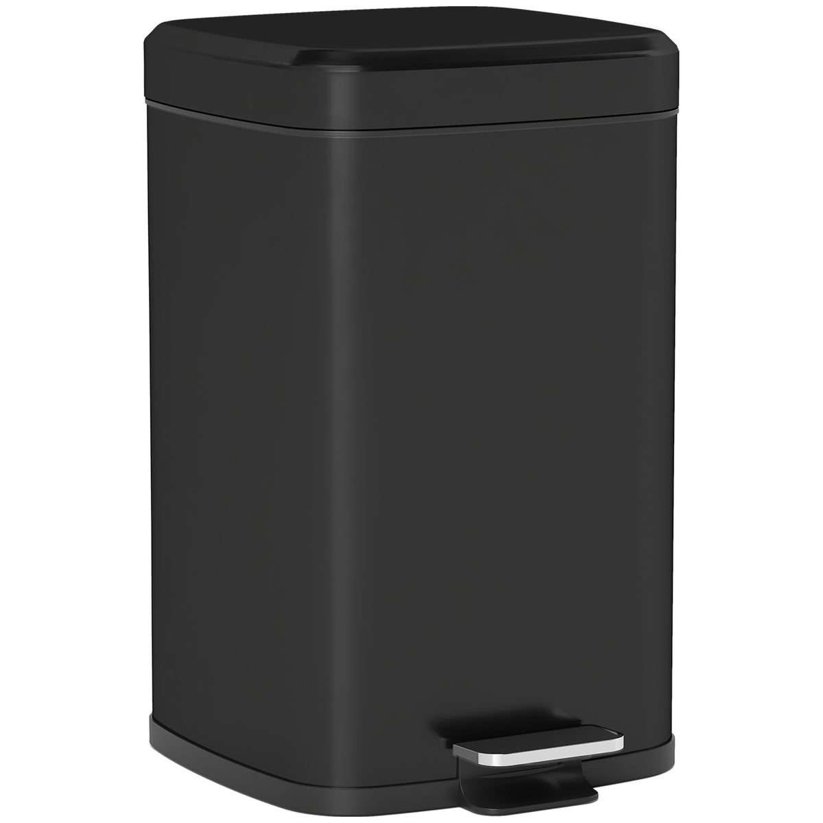 Poubelle de Cuisine 20L avec Couvercle à Fermeture Douce et Pédale, Seau Intérieur Amovible, 28L x 35l x 45H cm, Noir