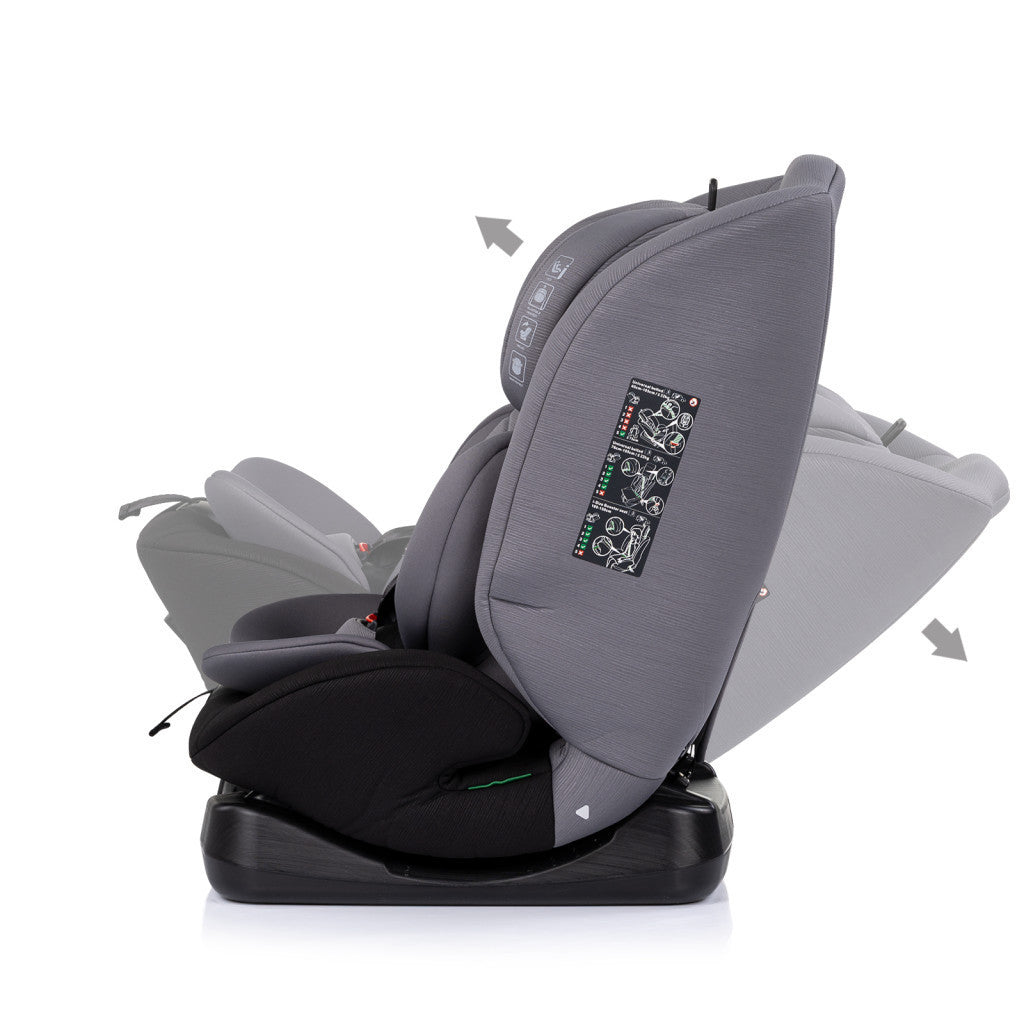 Chipolino Mondial autósülés I-Size 40-150cm - charcoal