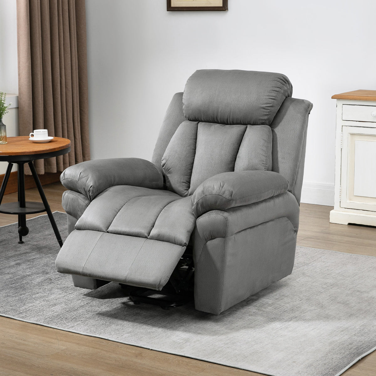 Fauteuil de Relaxation électrique Fauteuil releveur inclinable avec Repose-Pied Ajustable gris