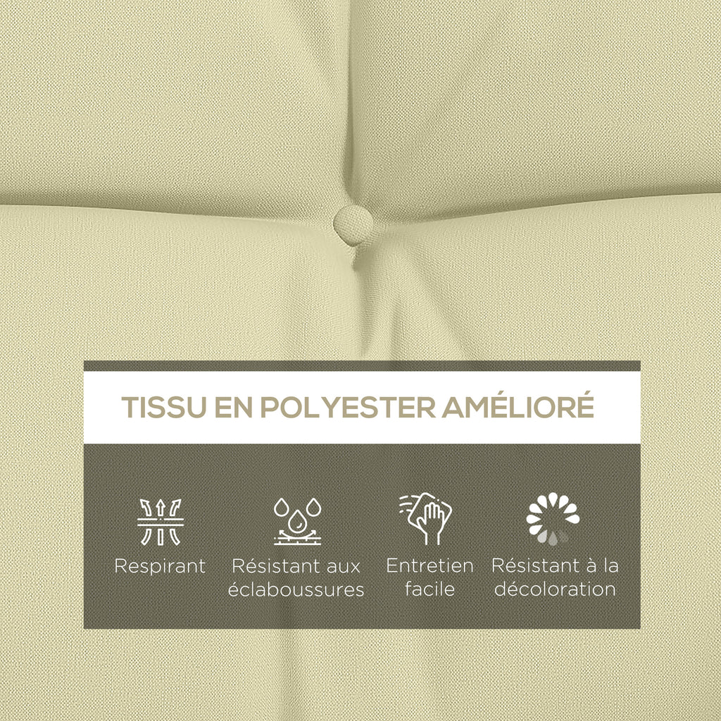 Ensemble de 4 coussins d'extérieur pour balancelle de jardin, 1 coussin d'assise coussins de dossier et 2 oreillers