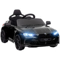 Voiture Électrique pour Enfants BMW M4 12V avec Télécommande 2,4G, Double Moteur, Klaxon, Lumières LED, Noir