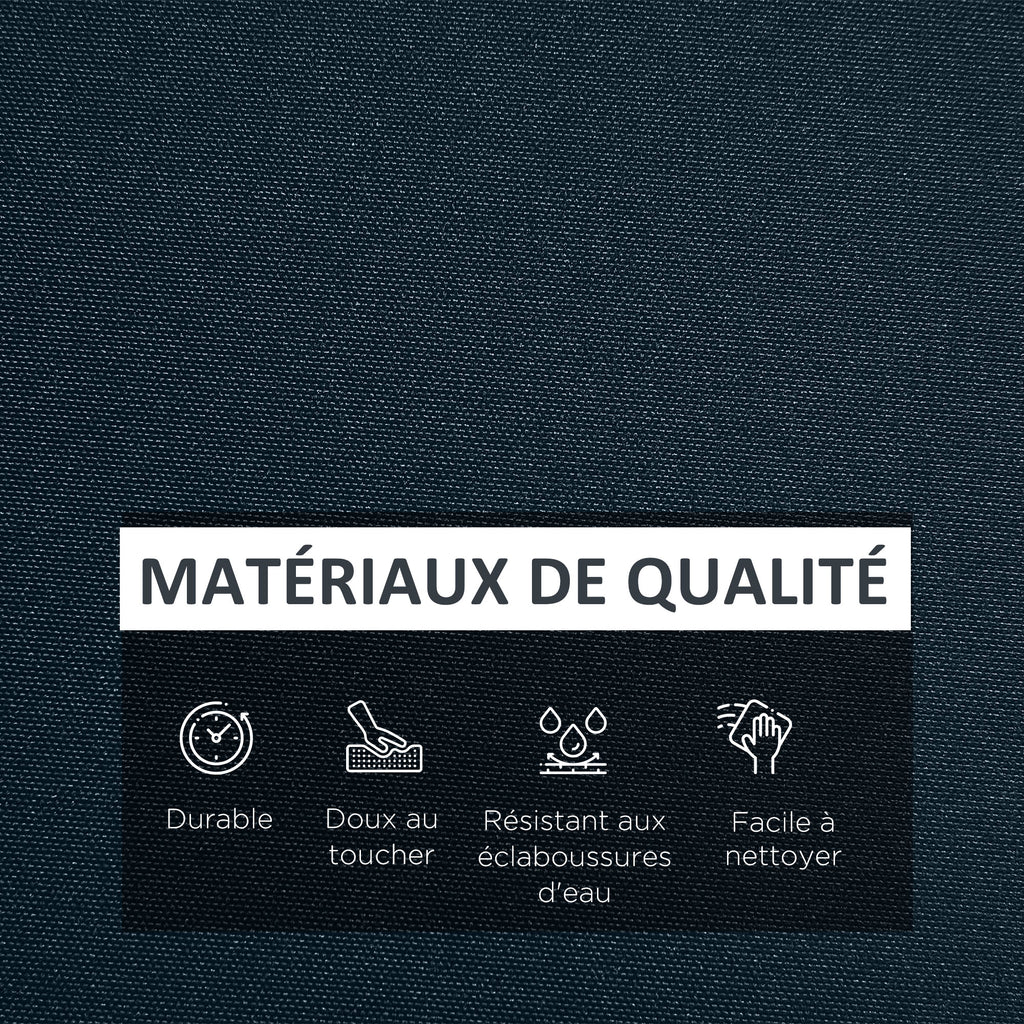 Lot de 14 Housses de Rechange Coussins Salon de Jardin - 6 Housses Coussin d'assise, 8 Housses Coussin Dossier Bleu
