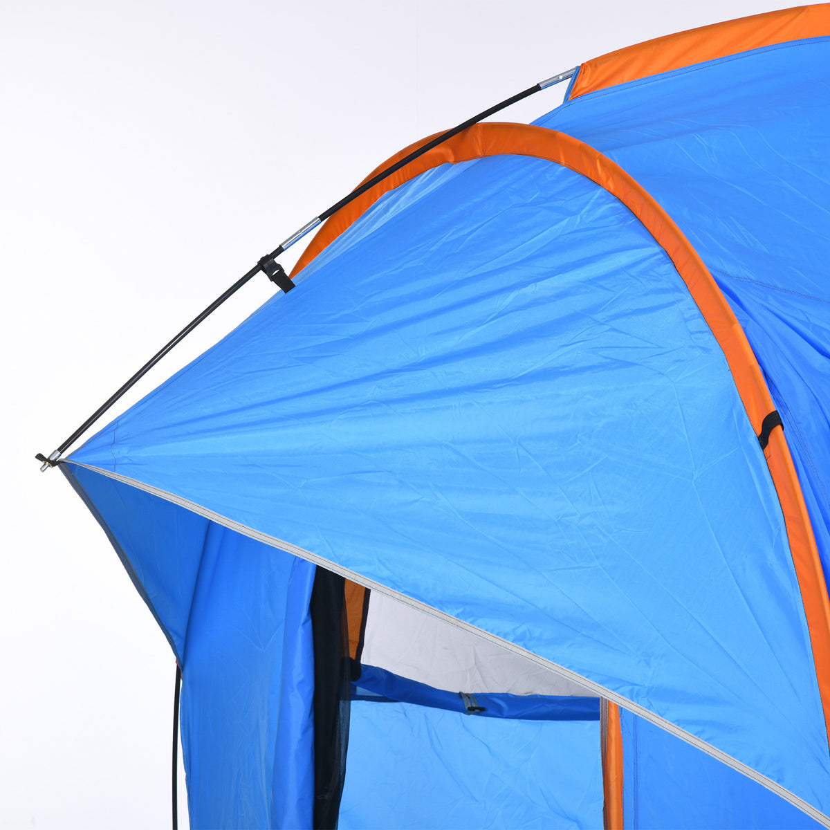 Tente de voiture pour SUV hayon 5-6 personnes avec 3 portes, fenêtre en maille, pour trekking, randonnée, bleu et orange