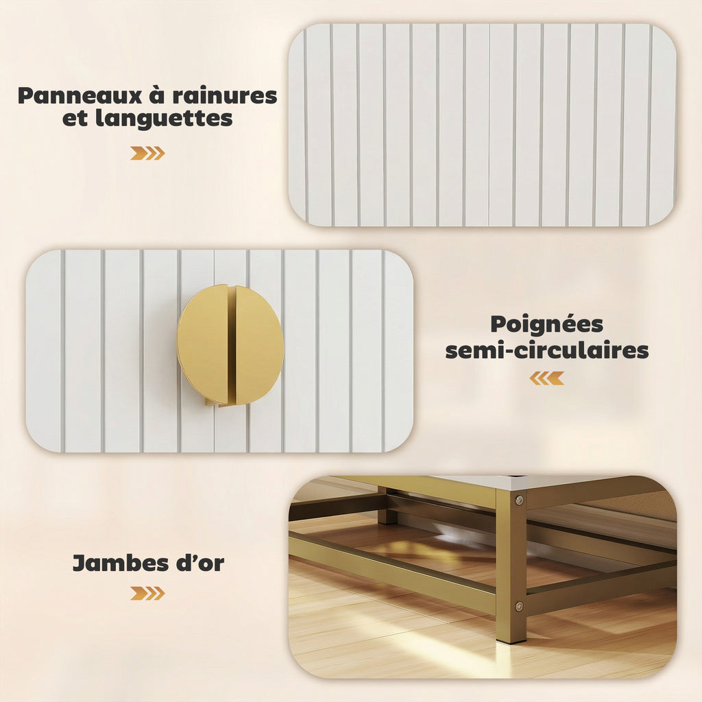 Armoire de cuisine meuble cuisine rangement avec 12 étagères à portes, étagères ajustables, 58x29x119,5cm, blanc