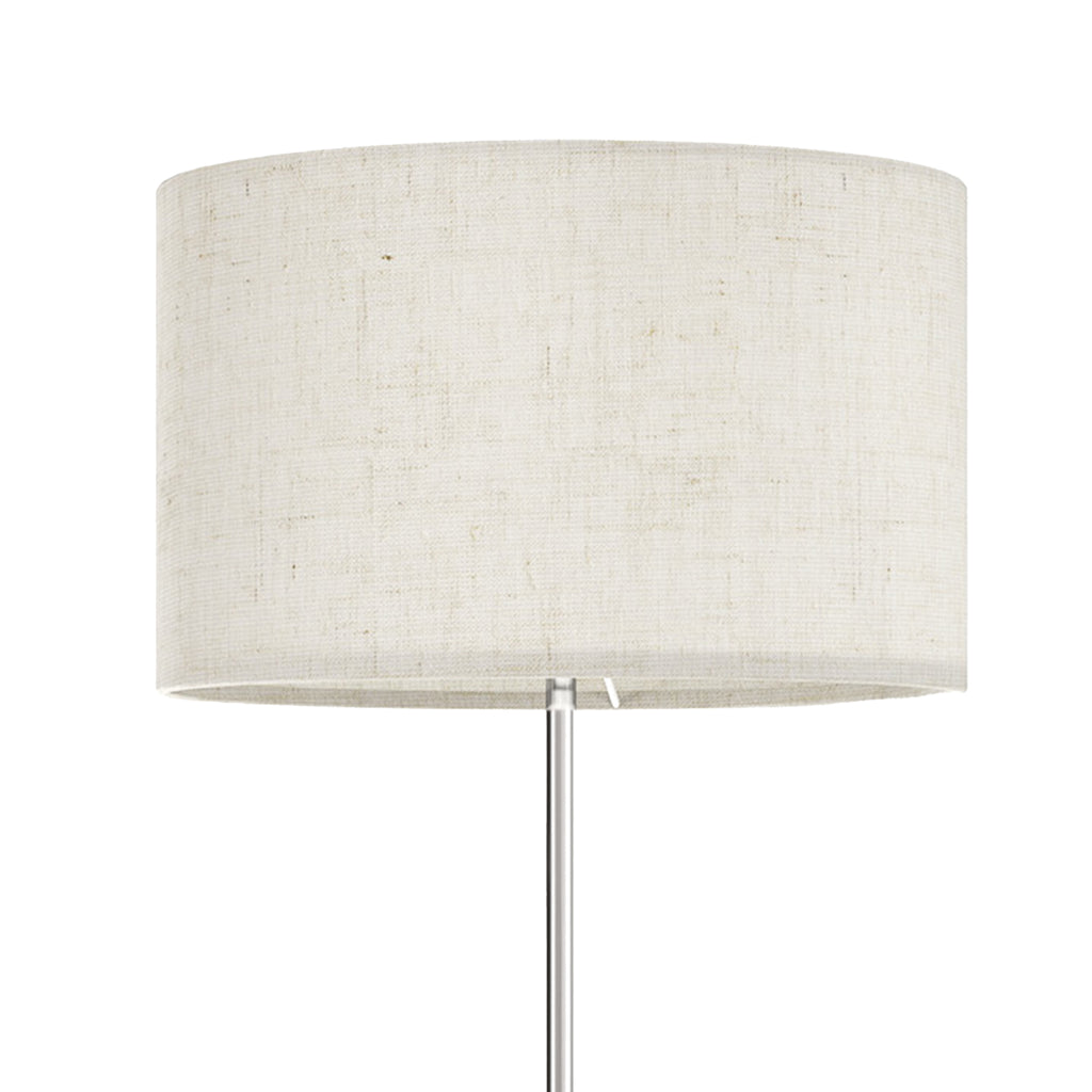 Lampadaire sur pied salon, lampe sur pied dimmable avec télécommande, abat-jour en lin, hauteur réglable 133-168cm, argent