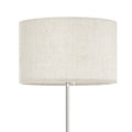 Lampadaire sur pied salon, lampe sur pied dimmable avec télécommande, abat-jour en lin, hauteur réglable 133-168cm, argent