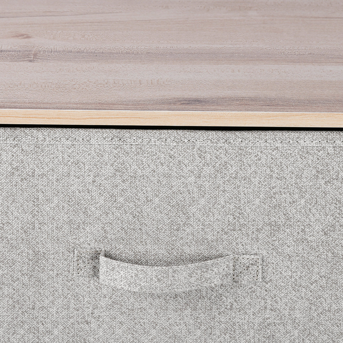 Commode en Tissu Meuble de Rangement 4 tiroirs chiffonnier dim. 45L x 30l x 92H cm Cadre en métal et non-tissé, blanc