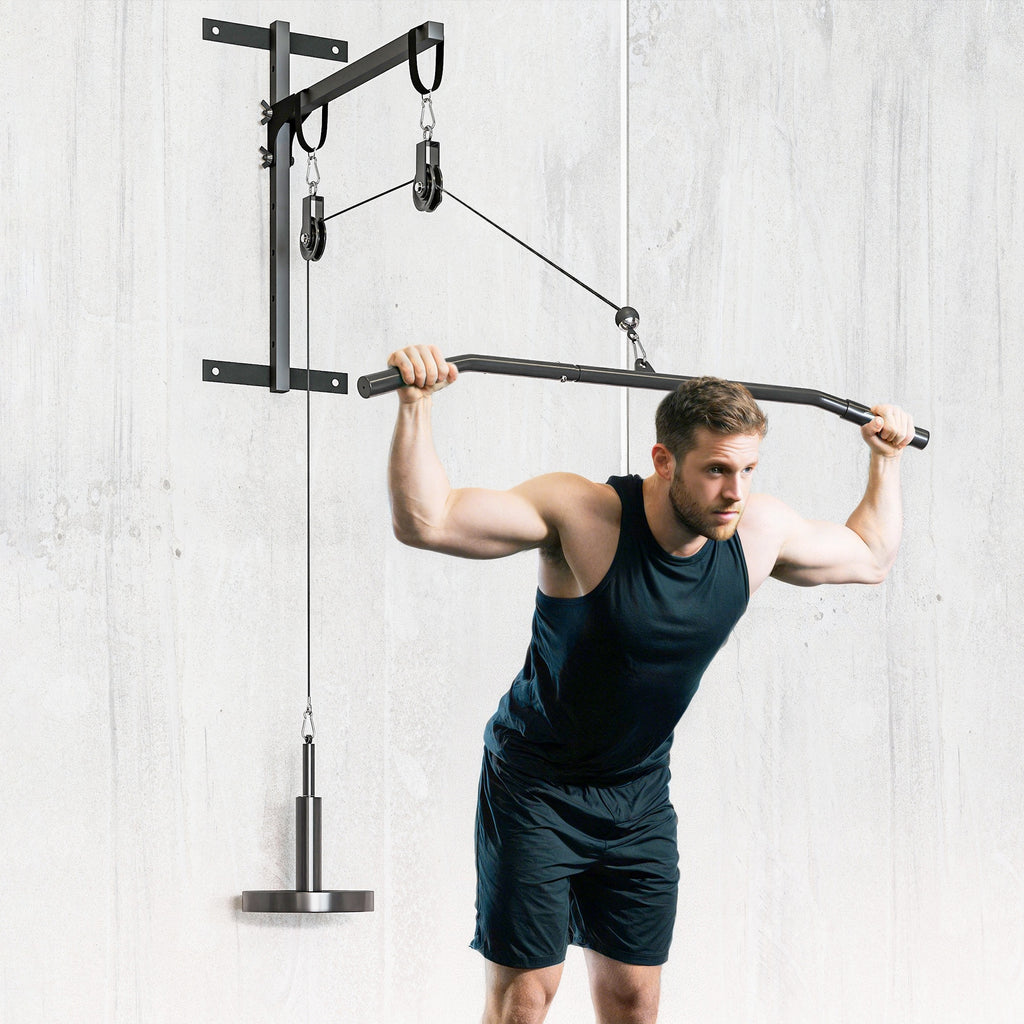 Poulie musculation maison, cable machine musculation exercices de flexion des biceps, des triceps et des bras