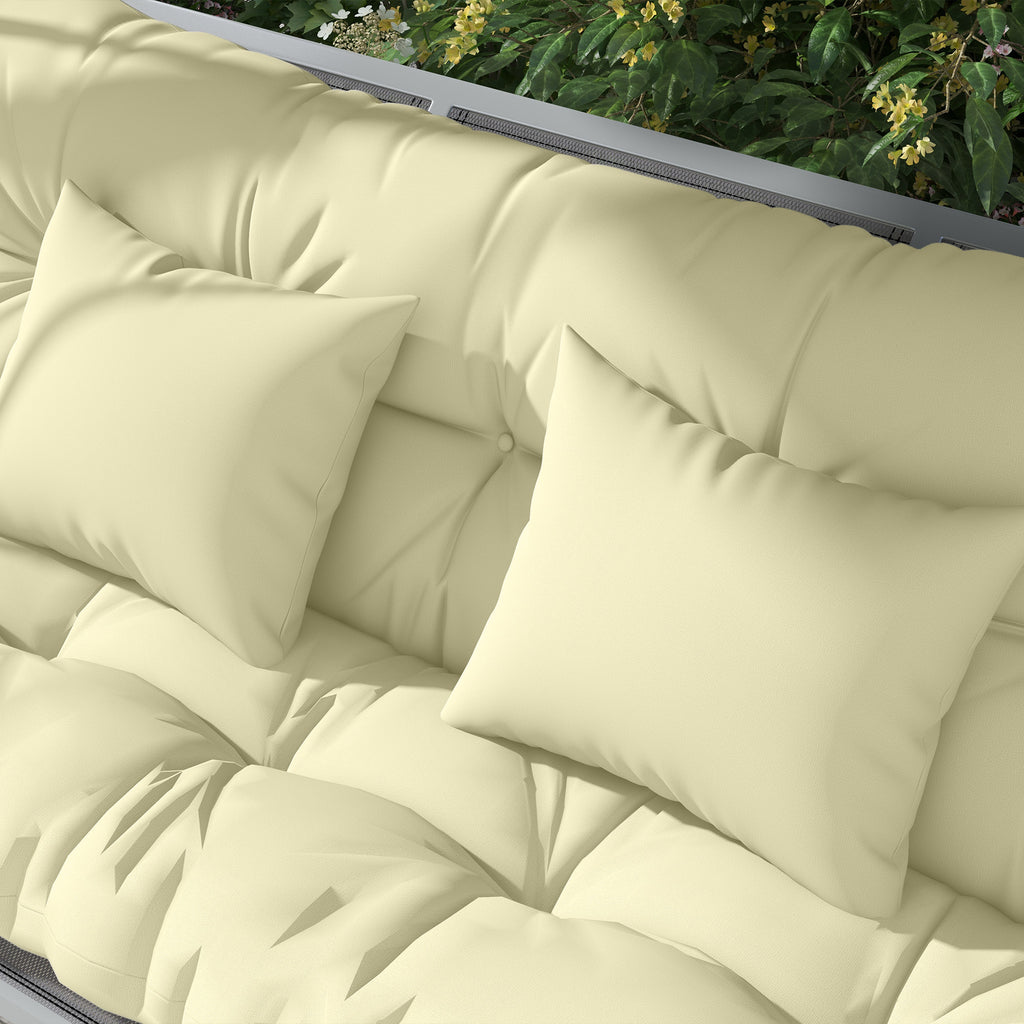 Ensemble de 4 coussins d'extérieur pour balancelle de jardin, 1 coussin d'assise coussins de dossier et 2 oreillers