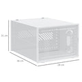 Meuble de rangement modulable, 8 cubes, meuble à chaussures empilables, vêtements, livres, jouets, blanc et transparent