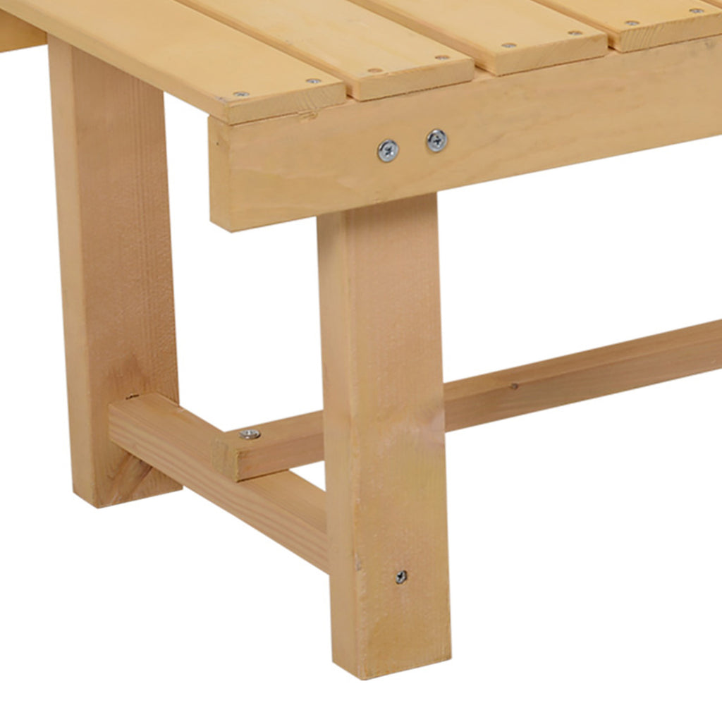 Banc de Jardin 2 Places Style Rural Chic Assise à Lattes dim. 110L x 38l x 35H cm Bois de Sapin pré-huilé