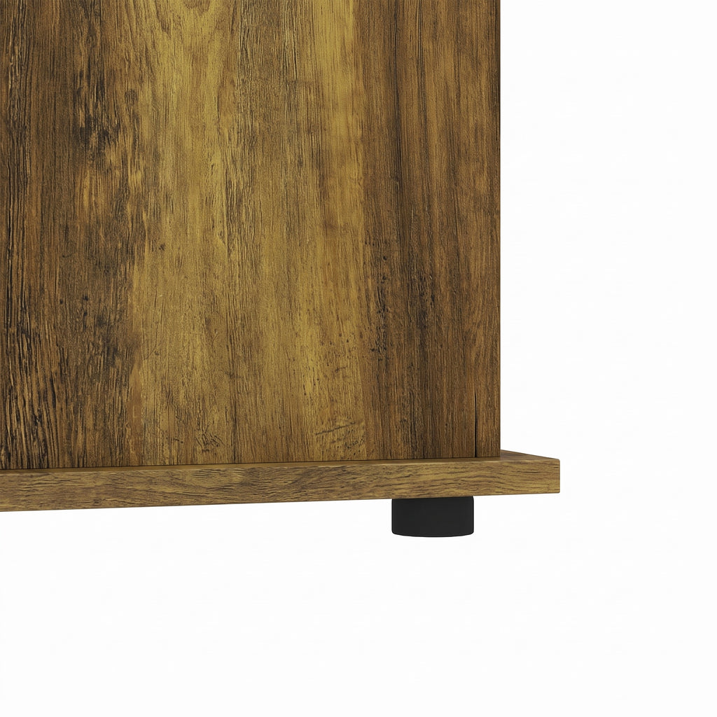 Coffre de Rangement, Banc de Rangement avec Couvercle Rabattable et Charnières de Sécurité, 80 x 40 x 45 cm, Marron