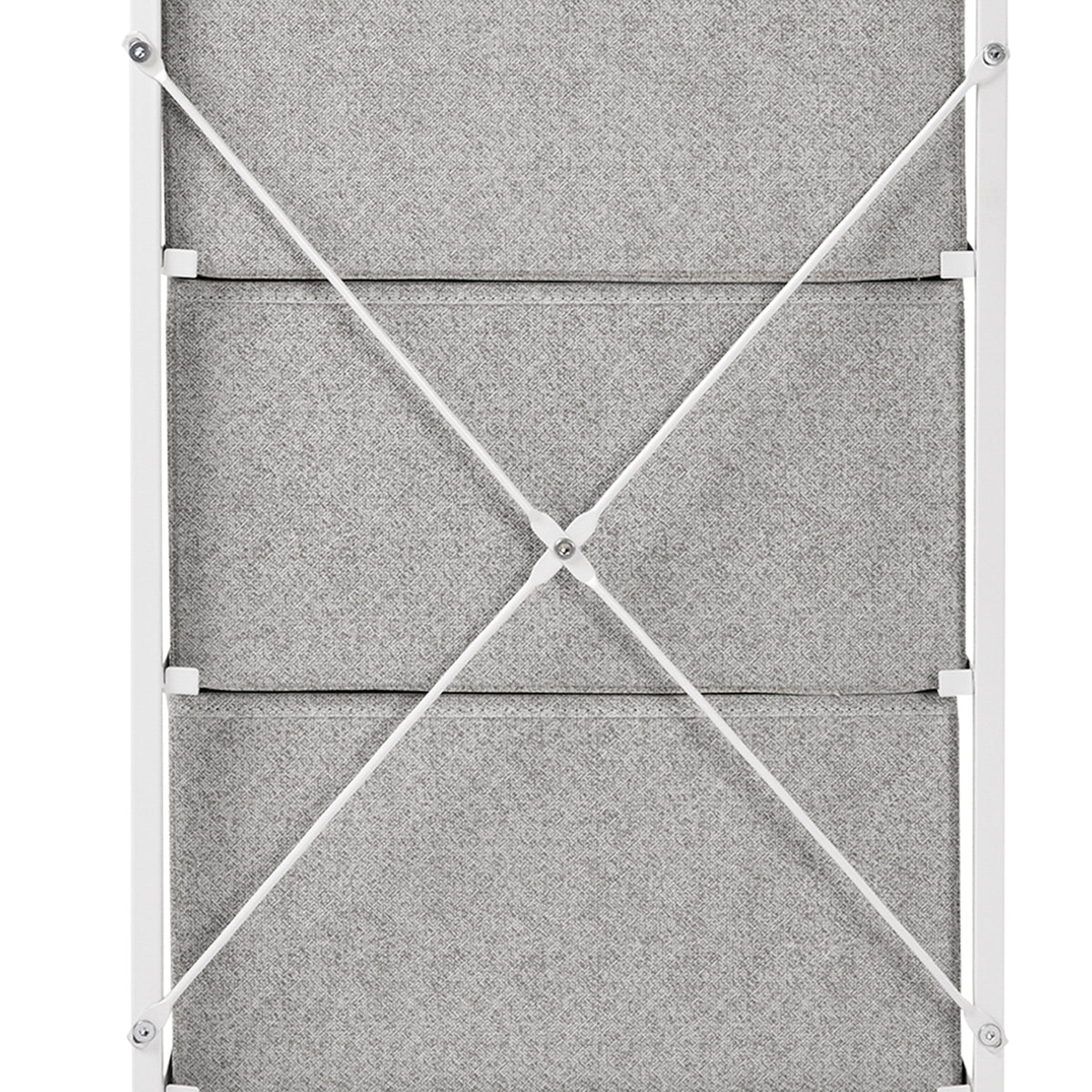 Commode en Tissu Meuble de Rangement 4 tiroirs chiffonnier dim. 45L x 30l x 92H cm Cadre en métal et non-tissé, blanc