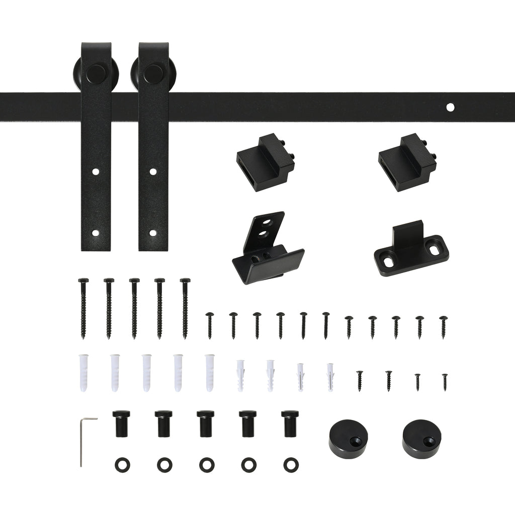 200 CM Rail porte coulissante quincaillerie de rail pour porte de grange simple en acier acier au carbone