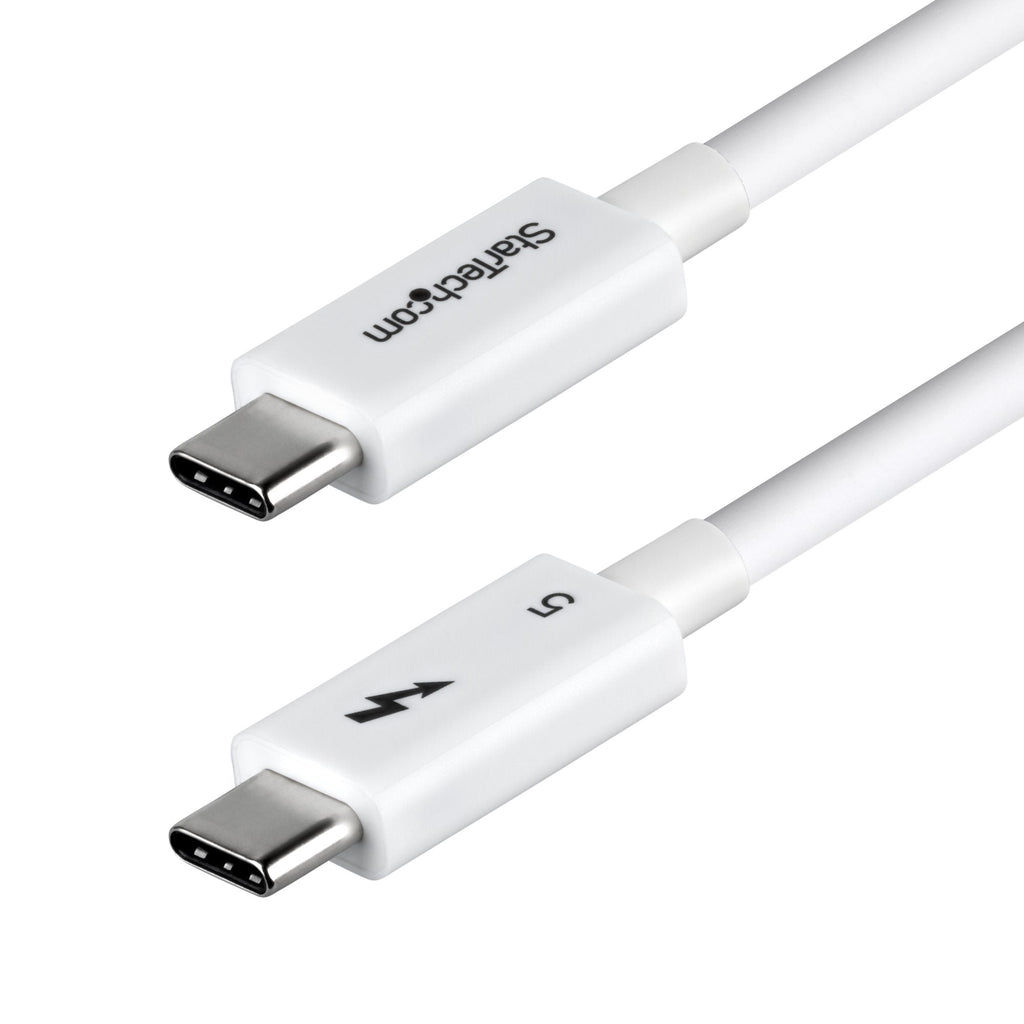 Star Tech 3ft (1m) Thunderbolt 5 Cable, 80Gbps/Up to 120Gbps, 240W PD, 8K 60Hz, Certified Thunderbolt Cable, Compatible w/Thunderbolt 4/USB4/USB-C - White