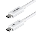 Star Tech 3ft (1m) Thunderbolt 5 Cable, 80Gbps/Up to 120Gbps, 240W PD, 8K 60Hz, Certified Thunderbolt Cable, Compatible w/Thunderbolt 4/USB4/USB-C - White