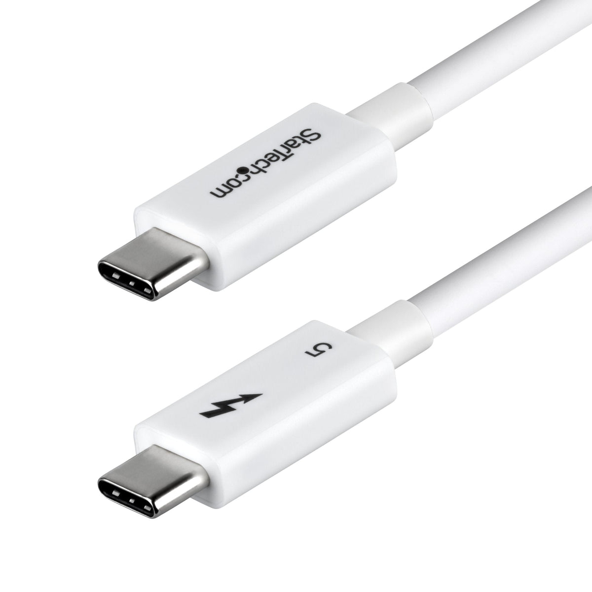 Star Tech 3ft (1m) Thunderbolt 5 Cable, 80Gbps/Up to 120Gbps, 240W PD, 8K 60Hz, Certified Thunderbolt Cable, Compatible w/Thunderbolt 4/USB4/USB-C - White