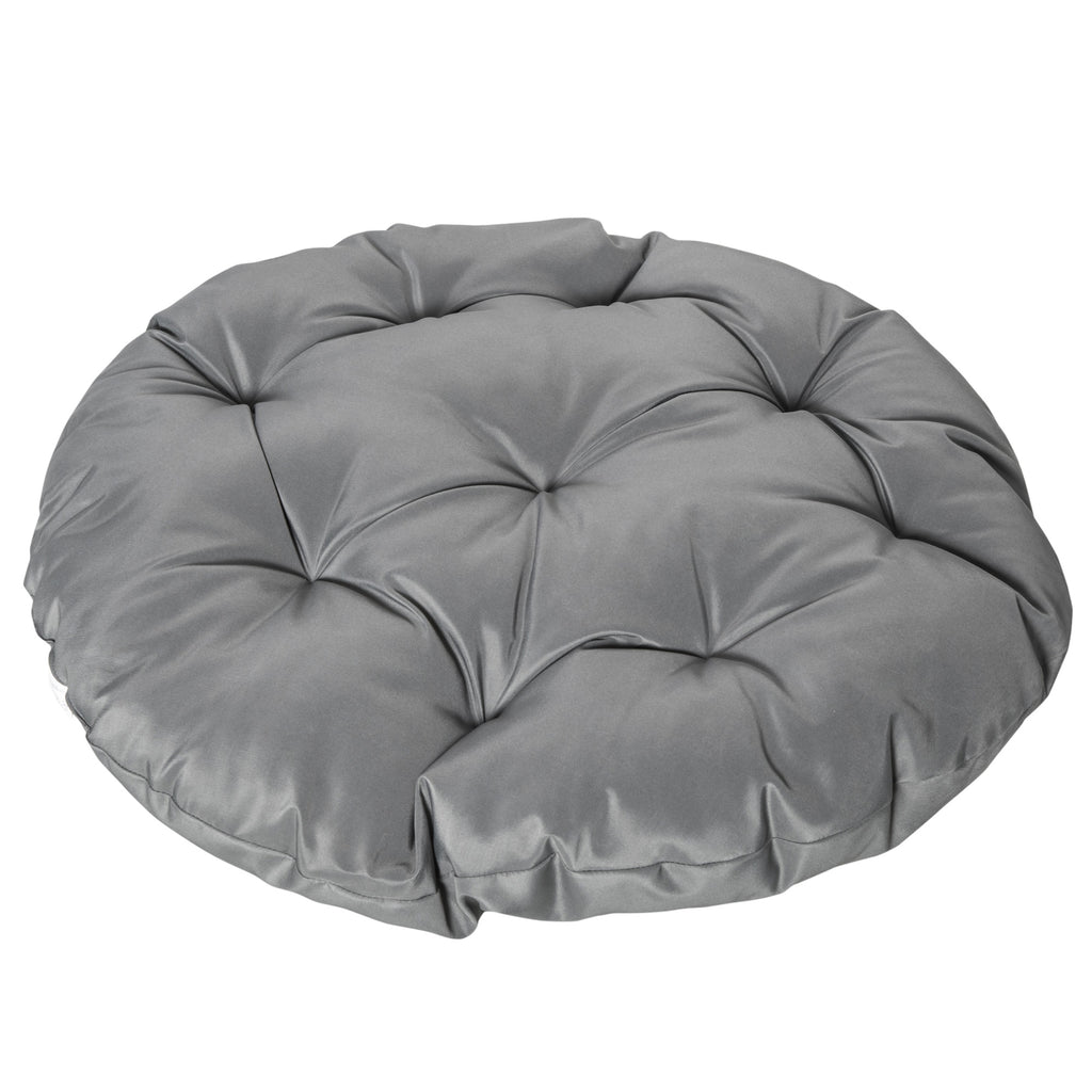 Fauteuil rond de jardin fauteuil papasan pivotant Ø 97 x 86H cm grand coussin fourni polyester résine tressée