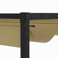 Pergola coulissante Pergola rétractable 3 x 2 m structure métal époxy anticorrosion toile polyester 180 g/m² kaki