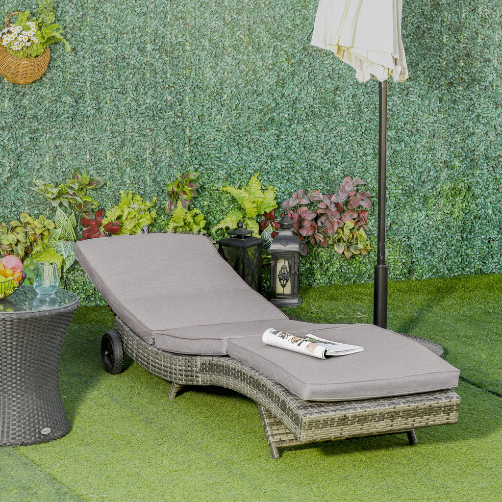 Bain de soleil transat - dossier inclinable 5 positions roulettes - matelas déhoussable inclus - résine