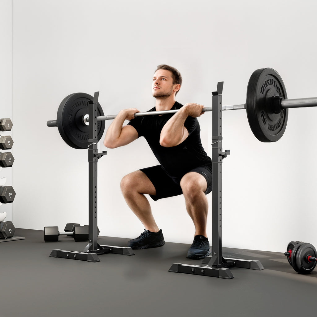 Support de musculation entrainement pour barre longue haltère charge max. 150 Kg