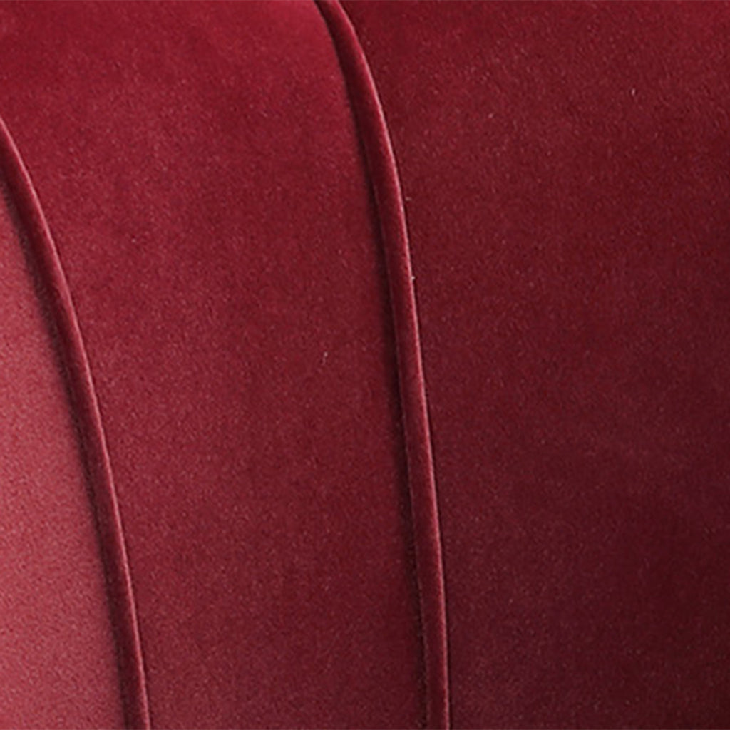 Fauteuil salon fauteuil en velours fauteuil coquillage avec pieds en métal doré pour chambre à coucher, rouge
