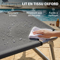 Transat Bain de Soleil Pliable Chaise Longue Pliante Grand Confort Dossier Inclinable Multi-positions et Pare-Soleil réglable Dim. 187L x 58l x 36H cm Gris