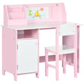 Ensemble table et chaise pour enfant avec tableau blanc - bureau pour enfant +5 ans - 90L x 45l x 85H cm rose