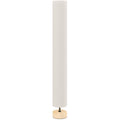 Lampadaire sur pied de salon avec abat-jour en lin, interrupteur à pied, 2 x douille E27, 120 cm, beige