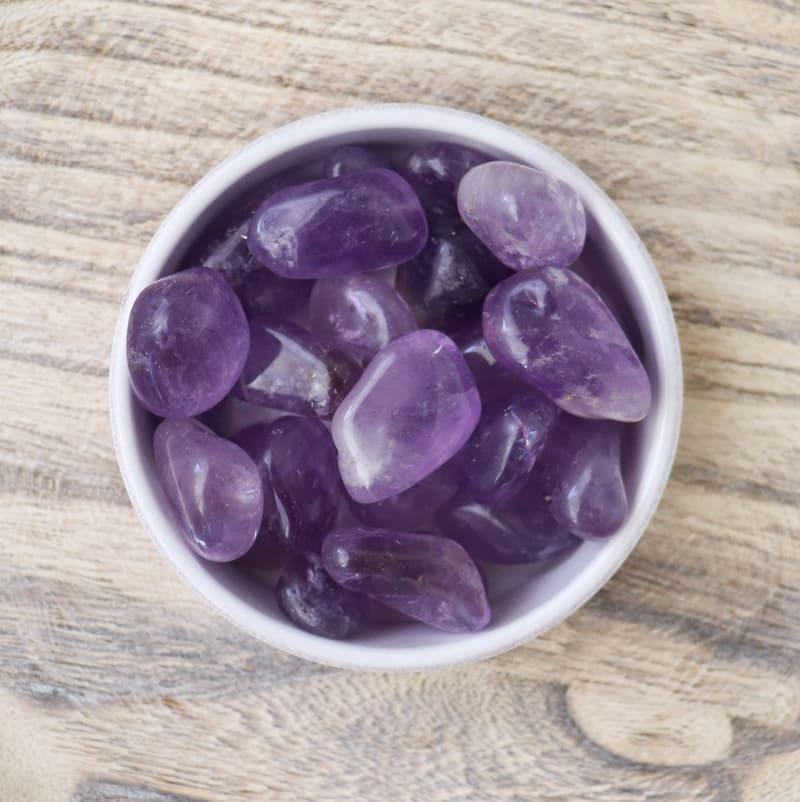 Amethyst rolled stone