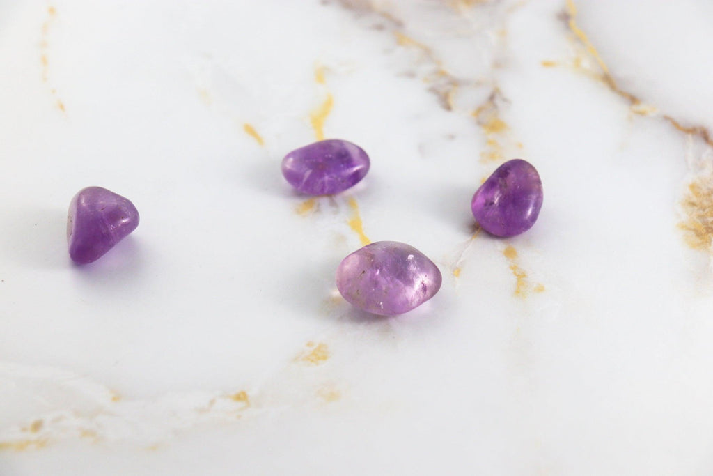 Amethyst rolled stone