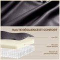 Fauteuil inclinable de massage et chauffage, fauteuil de relaxation, dossier réglable, pivotant 360°, 82x99x103cm, marron