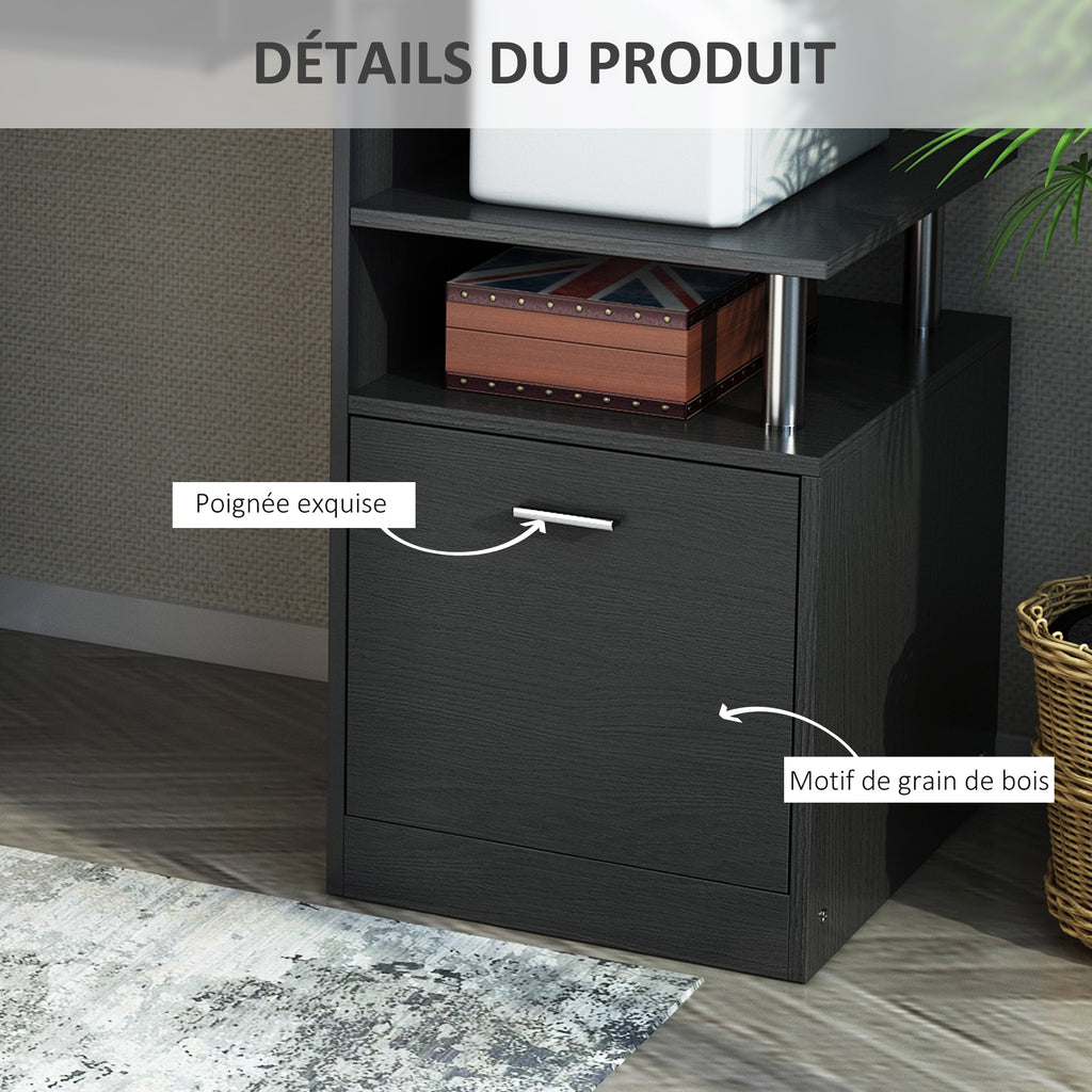 Luxe Parc enclos modulable pour Chien 8 Panneaux Porte verrouillable Acier époxy Noir